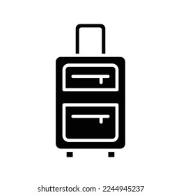 travel bag icon vector design template in white background