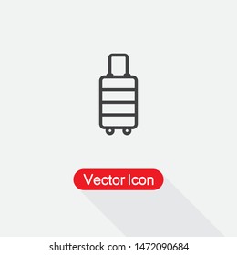 Travel Bag Icon Vector Illustration On Light Gray Background Eps10