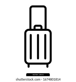 Travel Bag Icon Vector Illustration Logo Template