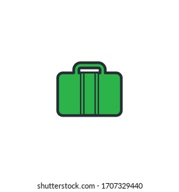 travel bag icon vector illustration flat