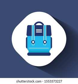 Travel bag icon, vector travel bag, isolated travel bag