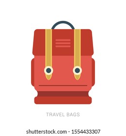 Travel bag icon, vector travel bag, isolated travel bag