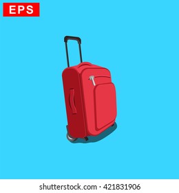 travel bag icon, vector travel bag, isolated travel bag