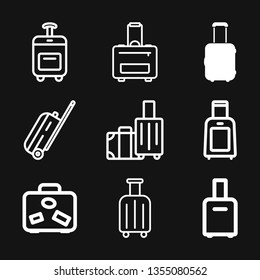 Travel bag icon vector sign symbol for design