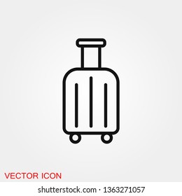 Travel bag icon vector sign symbol for design