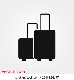 Travel bag icon vector sign symbol for design