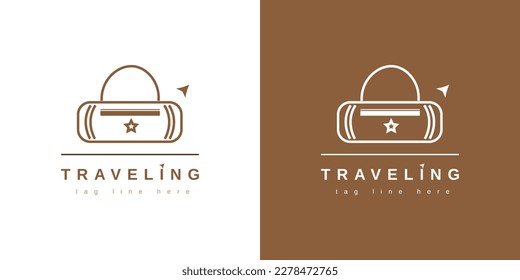 plantilla de vector de icono de bolsa de viaje