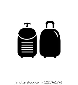 Travel Bag Icon Vector in Trendy Flat Style on White Isolated Background. EPS 10. Travel Bag Icon Vector in Trendy Flat Style on White Isolated Background. EPS 10.