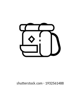 travel bag line art icon. pictogram for simple symbol of holiday equipment