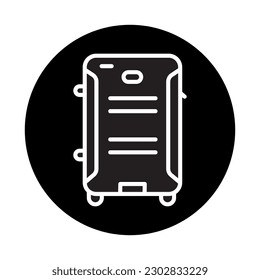 Travel bag line color icon. Isolated vector element. Outline pictogram for web page, mobile app, promo