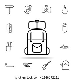 travel bag line icon. camping icons universal set for web and mobile