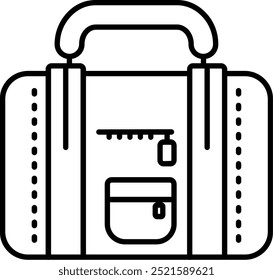 Travel bag Line vector Icon Design
