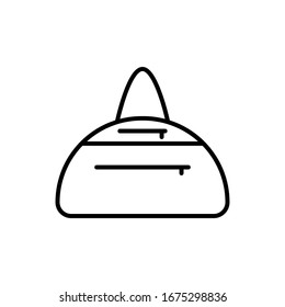 Travel Bag Lines Vector Icons on White Background