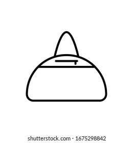 Travel Bag Lines Vector Icons on White Background