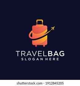 Travel bag logo design inspiration template. Logo can be used for vacation event, business, and technology company