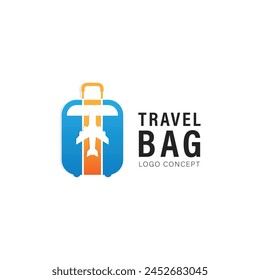 Reisetasche Logo Design Vorlage Flat Style Vektorgrafik