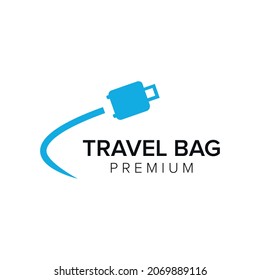 travel bag logo icon vector template