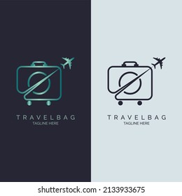 travel bag logo template design for brand or company and other
