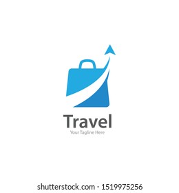Travel bag logo vector template