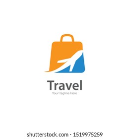 Travel bag logo vector template
