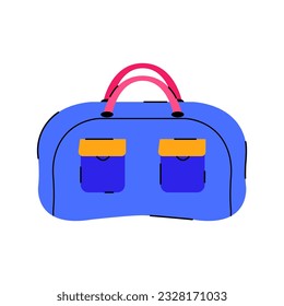 Travel bag. Luggage for tourism concept. Flat vector illustration isolated on white background.