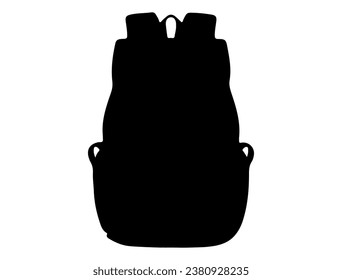 Travel bag silhouette vector art white background