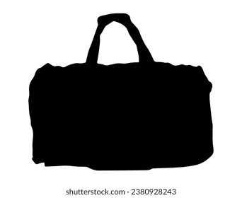 Travel bag silhouette vector art white background