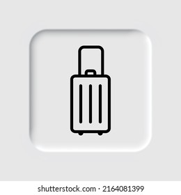 Reisetasche einfach Symbol. Vektor. Flaches Design. Neumorphism design.ai