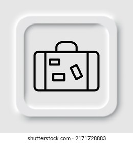 Vector de icono simple de bolsos de viaje. Diseño plano. Diseño de neutralismo.ai