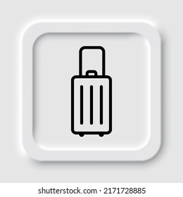 Reisetasche einfach Symbol. Vektor. Flaches Design. Neumorphism design.ai