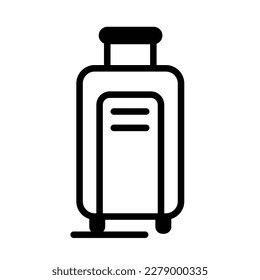 travel bag simple line icon, baggage, luggage simple line icon