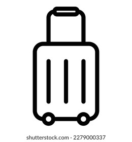 travel bag simple line icon, baggage, luggage simple line icon