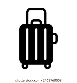Travel bag solid icon. suitcase symbol for travel graphic design. Vector illustration.