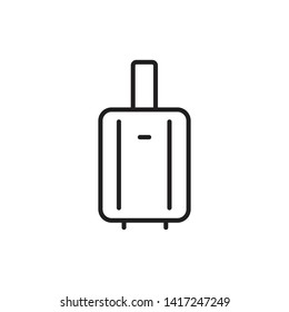 Travel bag stroke vector icon