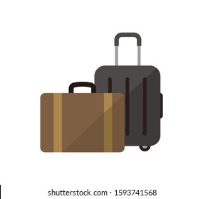 Travel bag, suitcase, vacation vector icon illustration