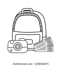 travel bag tourism icon