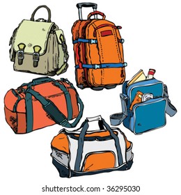 travel bag vector