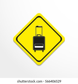 Travel bag. Vector icon.