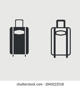 Travel bag vector icon illustration sign for web and design