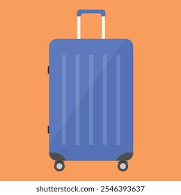 Travel bag vector icon. Travel laggage suitcase icon illustration. holiday baggage icon