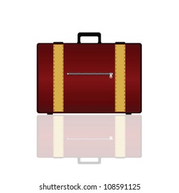 travel bag vector illustration in brown color