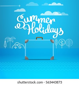 Travel bag vector illustration. Summer holidays concept

