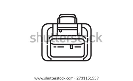 Travel Bag Vector line art minimalistic illustration for modern travelers