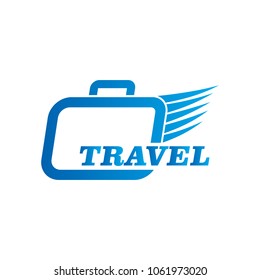 Travel bag vector logo
