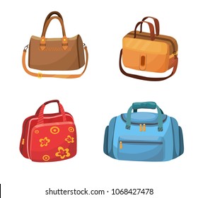 travel bag. vector. trip.