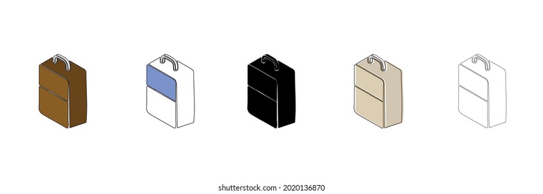 travel bag vector type icon