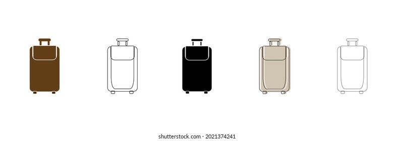 travel bag vector type icon