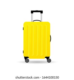 travel bag yellow art illustration