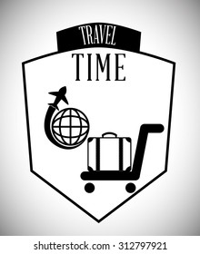 travel baggage digital design, vector illustration 10 eps graphic