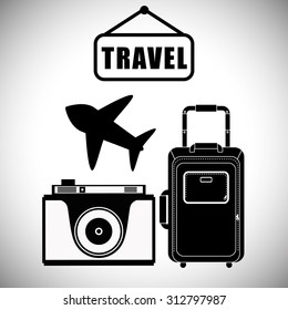 travel baggage digital design, vector illustration 10 eps graphic